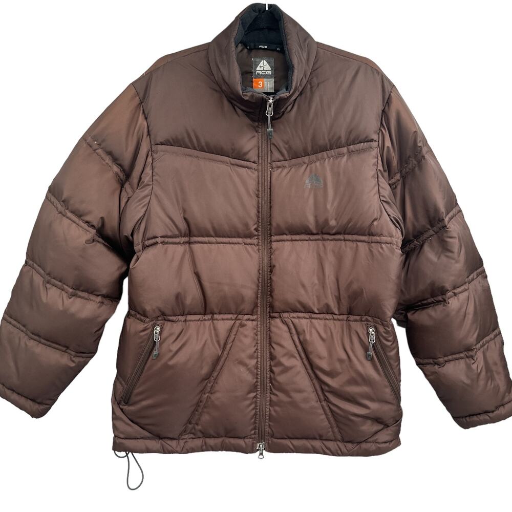 Nike ACG Puffer Jacket Brown Mens M Insulated Gorpcore Outdoor Winter Coat Y2K